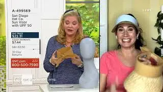 San Diego Hat Co. Sun Visor with UPF 50 on QVC