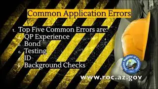 Arizona Registrar of Contractors 5 Common License Application Errors