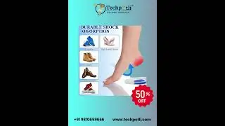 Gel Heel Cups | Heel & Ankle Pain Relief | Shock Absorbing Silicone Pads  #techpotli #ecommerce
