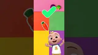 🌈Match The Veggie Colors!🥕🌽 | CoComelon | Kids Karaoke Songs #shorts