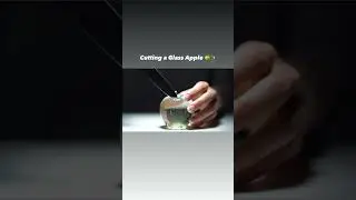 Cutting a Glass Apple 🍏 Sounds You Can Feel#GlassApple #ASMRshorts #OddlySatisfying  #asmr