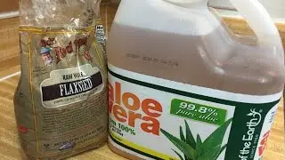 Natural hair wash and go using aloe vera juice and flax seed gel