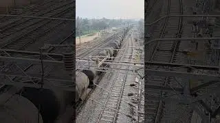 Oil tanker train very slow for heavy and stop safely 
