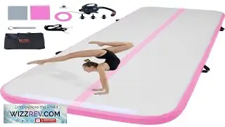 VEVOR Gymnastics Air Mat 4 inch Thickness Inflatable Gymnastics Tumbling Mat Tumble