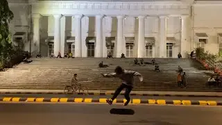 night skateboarding at fort, mumbai.