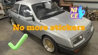 FORD SIERRA 3 door project cosworth replica part 5 Removing stickers, badges utc