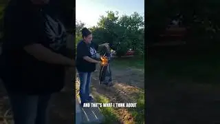 Жена байкера подожгла байкерский жилет своего мужа!