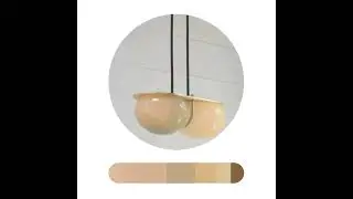 Amber & Peach Glass Pendant Light with Brass Accents &ndash; Warm Modern Elegance