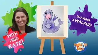 Drawing for Kids - How to Draw a Walrus - Art for Kids - Cute drawings - Draw animals
