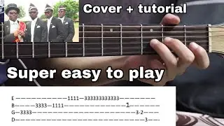 Astronomia Coffin dance meme guitar cover + tutorial for beginners