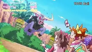 A funny scene from Pretty Cure All Stars F (2023) with Percentage of Health