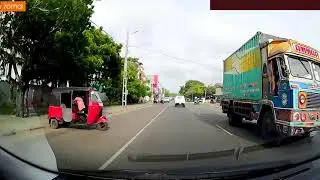 Driving in Puttalam town Sri Lanka