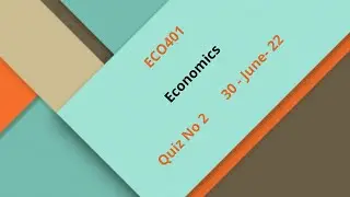 ECO401 Economics Quiz No 2 Solution