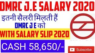 DMRC UPDATE 2020 DMRC JE SALARY 2020 JE  PERK ALLOWANCE DA HRA ALL DETAILS WITH SALARY SLIP 2020