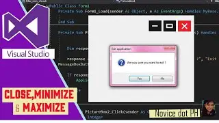 How to create Minimize, Maximize and close button in Vb.net || Visual Basic ||