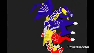 T-Rex Zord vs Spino Zord dc2 power rangers Model