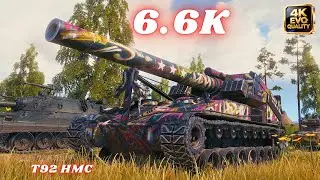 T92 HMC  6.6K Damage 4 Kills Arty World of Tanks #wot