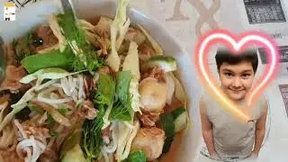 #Tuna curry with rice noodles #Kanom Jeen Nam Ya Tuna and Fish Ball #Scrumptious time