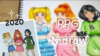 Redrawing My PowerPuff Girls Drawing from 2020 | Redraw Series (3)