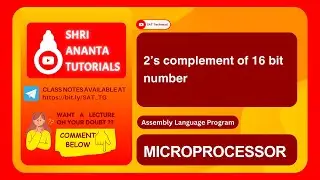 2&rsquo;s complement of 16 bit number #electronics #8085programming #assemblylanguage