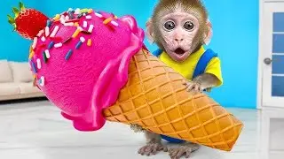 Monkey Bon Bon’s Pink Ice Cream Adventure| Nursery Rhymes&Kids Songs |Bobby Kids Songs  #animalshome