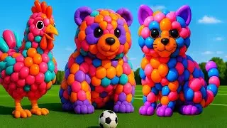 The mascot vibrato assistant JCB and Tractor on the football field is popular, co-produced, creative