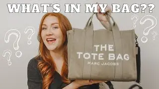 WHAT'S IN MY BAG | what I carry with me 24/7, Marc Jacobs small Traveler Tote, what is in my purse