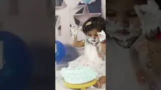 Cake smash first birthday shaarvi || 13th June || baby video