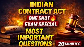 Indian Contract Act, 1872 | Complete One-Shot (Sec 1&ndash;75) | Repeated PYQs | Exam-Ready Notes