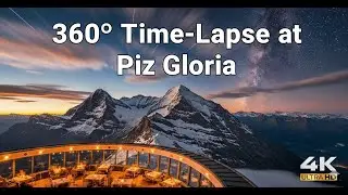 Rotating Restaurant 360&deg; Time-Lapse at Piz Gloria | Swiss Alps Panoramic Views (4K)