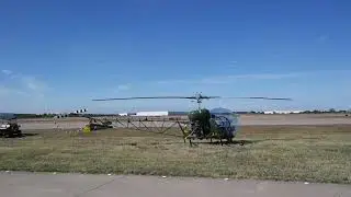 OH-13 Sioux start up Bell Helicopter Alliance air show 2017