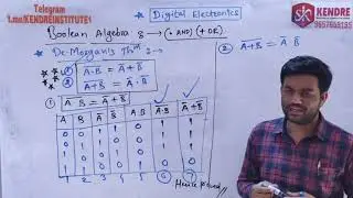 Boolean Algebra (De-Morgan's theorem, switching Characteristics etc) #MSEB #SSCjE #PUNEmetro