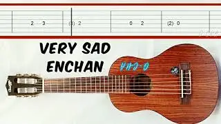 Very sad Enchan Slow easy melody fingerpicking guitar tab tutorial
