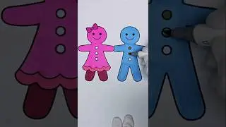 Relaxing Gingerbread Coloring ASMR #art #asmr #shorts