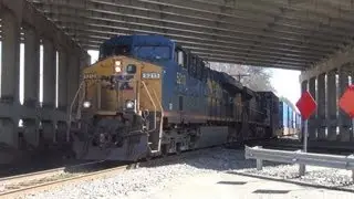 CSX Intermodal crossing Graham Interlocking aka Charlotte Diamond - 02-17-13