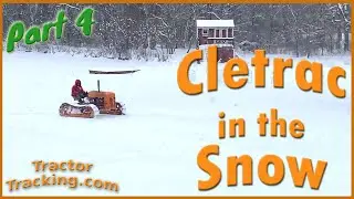 Cletrac HG crosses a field through the snow