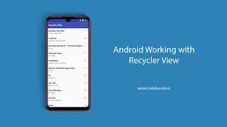 Android Working with Recycler View | CodeDecode