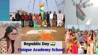 Republic day vlog by Sabina। Unique Academy School। Important information about republic day।