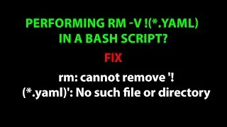 LINUX: rm: cannot remove '!(*.yaml)': No such file or directory