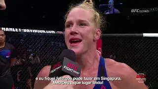 UFC Singapura: Entrevista no oct&oacute;gono com Holly Holm