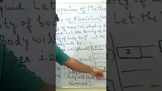 Laws of Floatation-Conditions of a body floating fully submerged and partially submerged