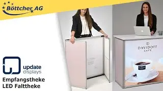 Empfangstheke Update Displays LED Falttheke