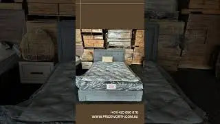 Clearance Sample ✨ Double Bed w/ Storage Drawers &ndash; Grey Fabric