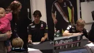 Damien Duff and Bryan Ruiz meet Fulham Fans at the Stadium Store