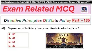 DPSP//Directive Principles Of State policy//Indian constitution//Exam predictor//SSC CGL MTS NTPC//