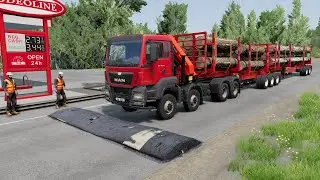 Truck vs Speedbump  -  BeamNG.Drive 🚛🚜🚚