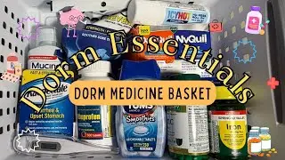 Dorm Essentials! 11 things to put in your medicine basket 🧺 💊 #medicine #dorm #parent #college 