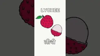 How to Color a Lychee | English & Hindi |