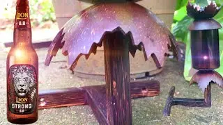 Amazing wall lamp by Beer Bottle  | Wall Lamp making from the Beer Bottle and Coconut Shell |craft