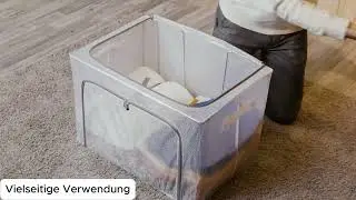 Mehr Platz & Ordnung! FALINGO Faltboxen mit Metallrahmen & Rei&szlig;verschluss